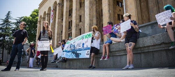 აქცია ცხოველთა მსხვერპლშეწირვის წინააღმდეგ აქცია ცხოველთა მსხვერპლშეწირვის წინააღმდეგ - Sputnik საქართველო