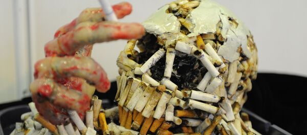 Скульптурная композиция из сигаретных окурков Скульптурная композиция из сигаретных окурков - Sputnik Грузия