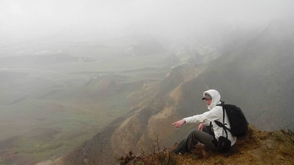 Екатерина Нестерова в монастыре Давид Гареджи Екатерина Нестерова в монастыре Давид Гареджи - Sputnik Грузия