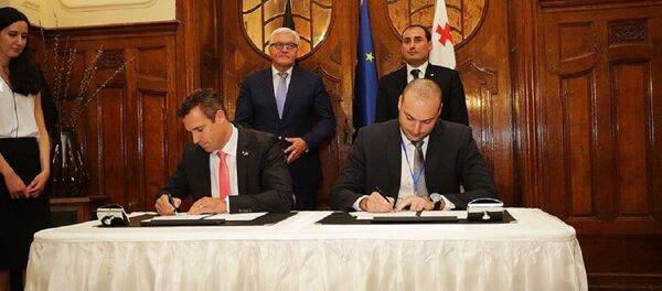 Подписание меморандума между ГЖД и Deutsche Bahn - Sputnik Грузия