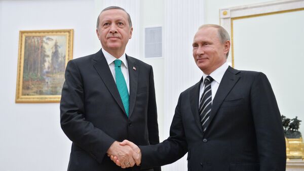 Президент РФ В.Путин встретился с президентом Турции Р.Эрдоганом - Sputnik Грузия