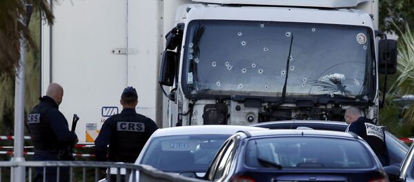 Грузовик, который протаранил толпу людей в Ницце - Sputnik Грузия