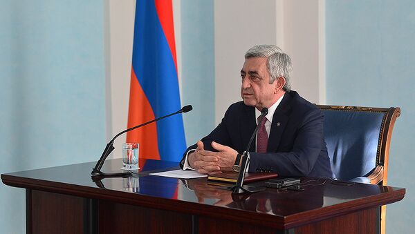 Президент Армении Серж Саргсян - Sputnik Грузия