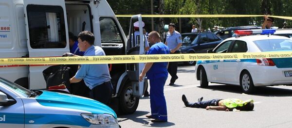 Перестрелка в Алматы в районе пересечения улиц Гоголя и Аблайхана - Sputnik Грузия