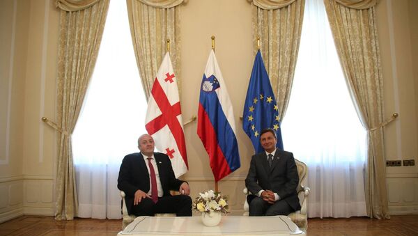 Президент Грузии Георгий Маргвелашвили с  президентом Словении Борутом Пахором - Sputnik Грузия