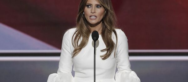Супруга Дональда Трампа во время выступления на съезде. - Sputnik Грузия