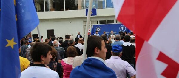 На митинге в Хоби На митинге в Хоби - Sputnik Грузия