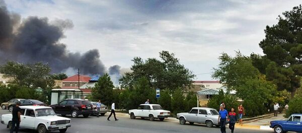 Взрыв в городе Ширван на заводе Араз Министерства оборонной промышленности - Sputnik Грузия