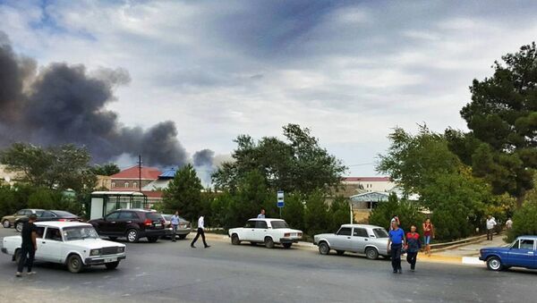 Взрыв в городе Ширван на заводе Араз Министерства оборонной промышленности - Sputnik Грузия