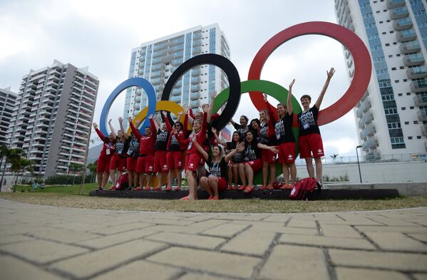 Спортсмены сборной Канады в Олимпийской деревне в Рио-де-Жанейро. - Sputnik Грузия