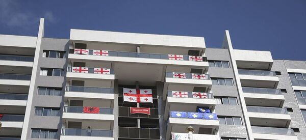 Грузинские флаги в олимпийской деревне - Sputnik Грузия