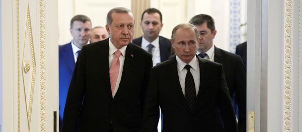 Встреча Владимира Путина и Реджепа Тайипа Эрдогана. Санкт-Петербург, 9 августа 2016 года - Sputnik Грузия