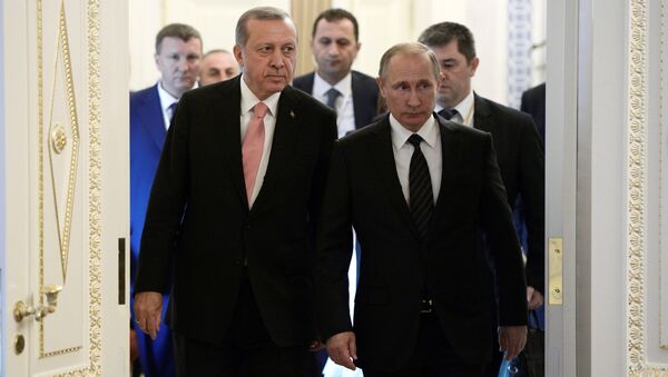 Встреча Владимира Путина и Реджепа Тайипа Эрдогана. Санкт-Петербург, 9 августа 2016 года - Sputnik Грузия