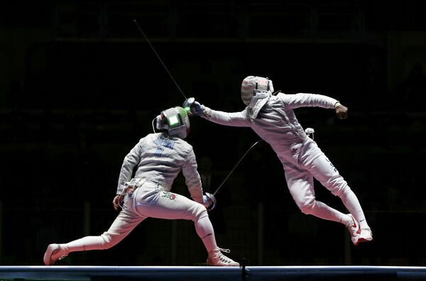 Фехтовальщики Мойтаба Абедини и Дэрил Хомер на Олимпийских играх-2016 в Рио-де-Жанейро - Sputnik Грузия
