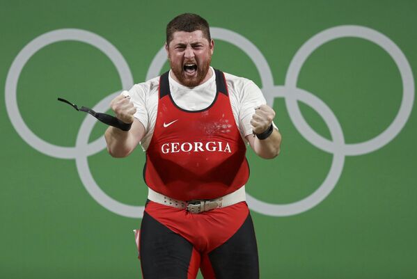 Эмоции победы - Лаша Талахадзе завоевал золотую медаль на Олимпиаде в Рио. - Sputnik Грузия