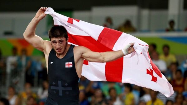Борец греко-римского стиля Шмаги Болквадзе (-66 кг), завоевавший бронзовую медаль на Олимпиаде в Рио-де-Жанейро - Sputnik Грузия