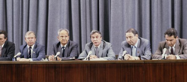 А.И. Тизяков, В.А. Стародубцев, Б.К. Пуго, Г.И. Янаев, О.Д. Бакланов - Sputnik Грузия