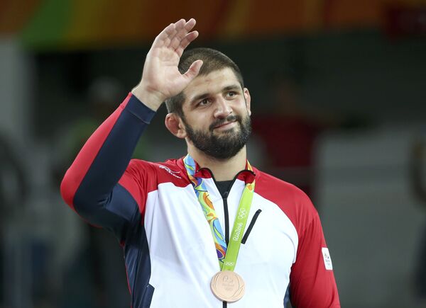Борец вольного стиля Гено Петриашвили, завоевавший бронзовую медаль на Олимпиаде в Рио в категории до 125 килограмм. - Sputnik Грузия