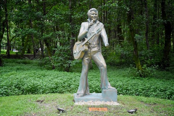 Скульптура Элвиса Пресли в Парке музыкантов. - Sputnik Грузия