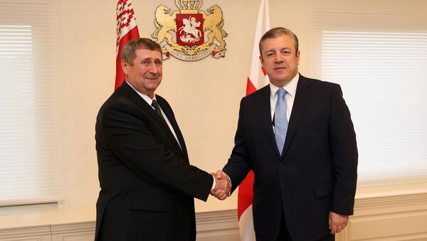 Премьер-министр Грузии Георгий Квирикашвили и вице-премьер Беларуси Михаил Русый - Sputnik Грузия