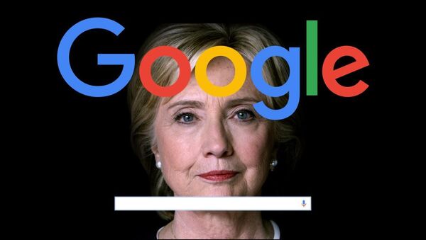 Надпись Google на портрете Хиллари Клинтон - Sputnik Грузия