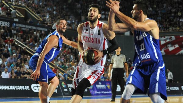 Сборная Грузии по баскетболу против сборной Словакии - Sputnik Грузия