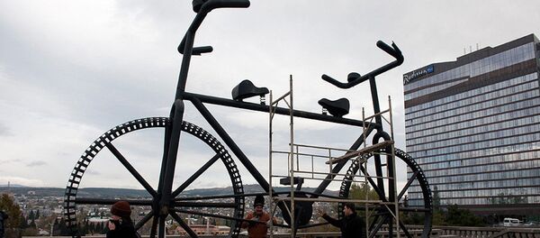 ველოსიპედის ძეგლი თბილისის ცენტრში - Sputnik საქართველო