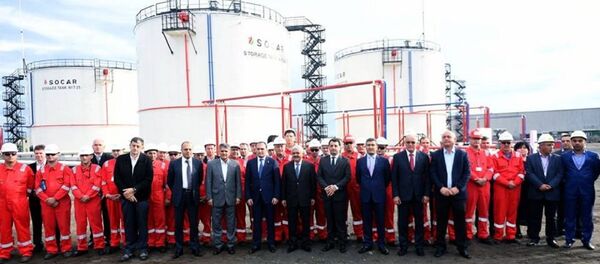 Открытие резервурного парка на терминале в Кулеви Открытие резервурного парка на терминале в Кулеви - Sputnik Грузия