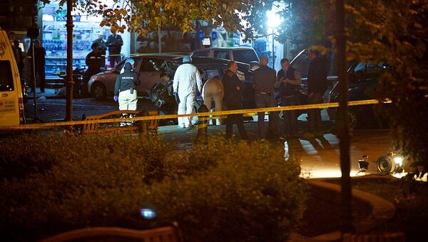 Криминалисты работают на месте взрыва в центре столицы Грузии - Sputnik Грузия