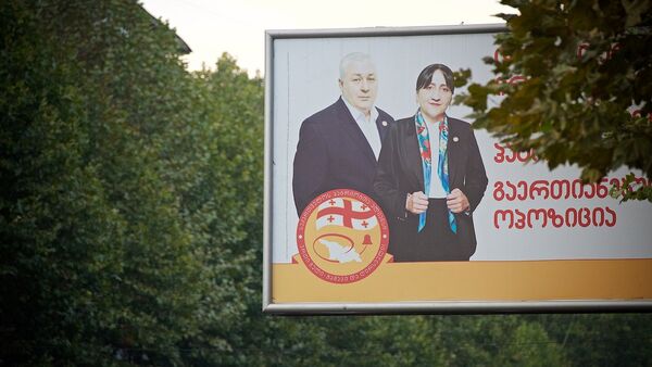 Ирма Инашвили и Давид Тархан-Моурави, Альянс Патриотов, предвыборная реклама - Sputnik Грузия