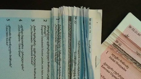 Бюллетени на парламентских выборах в Грузии - Sputnik Грузия