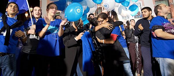 Сторонники Грузинской мечты празднуют завершение выборов - Sputnik Грузия