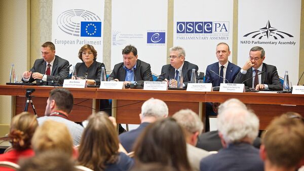 Пресс-конференция наблюдателей ОБСЕ, ПА НАТО, ПА ОБСЕ и Европарламента - Sputnik Грузия