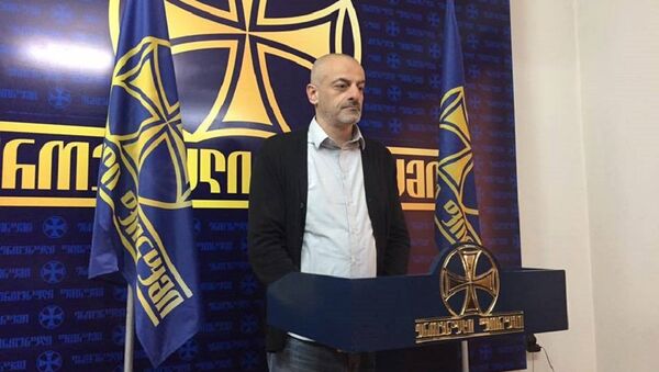 Лидер оппозиционной партии «Национальный форум» Каха Шартава - Sputnik Грузия