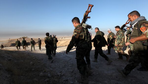 Правительственные силы перед атакой на позиции боевиков ИГ в городе Мосул, Ирак - Sputnik Грузия