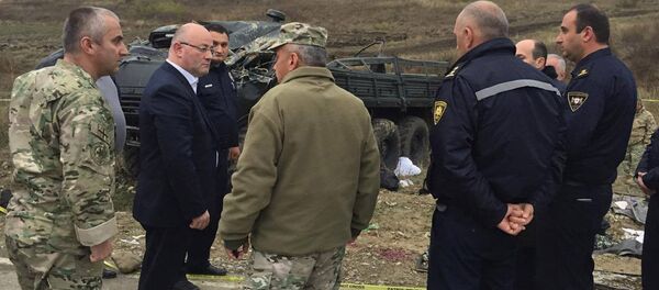 თავდაცვის მინისტრი ლევან იზორია შემთხვევის ადგილზე - Sputnik საქართველო