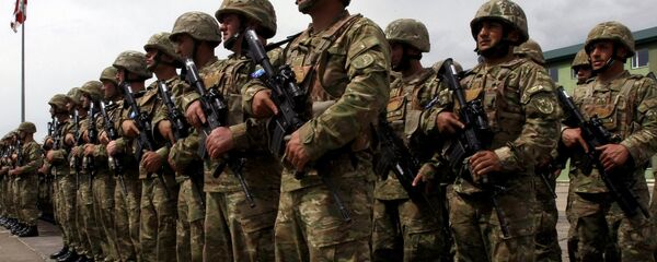 Грузинские военнослужащие на военном полигоне - Sputnik Грузия