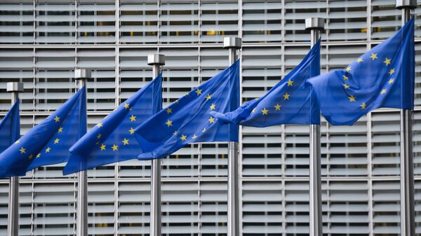 Евросоюз. Флаги ЕС. Штаб-квартира организации в Брюсселе - Sputnik Грузия