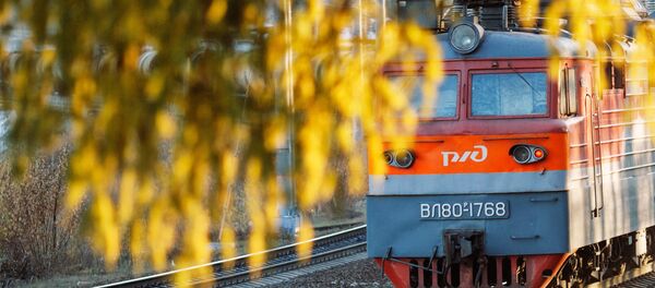 Локомотив РЖД едет по Восточно-Сибирской железной дороге - Sputnik Грузия