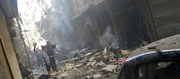 Последствия минометного обстрела в Алеппо - Sputnik Грузия