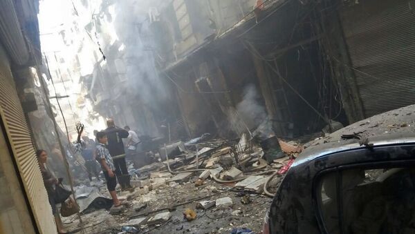 Последствия минометного обстрела в Алеппо - Sputnik Грузия