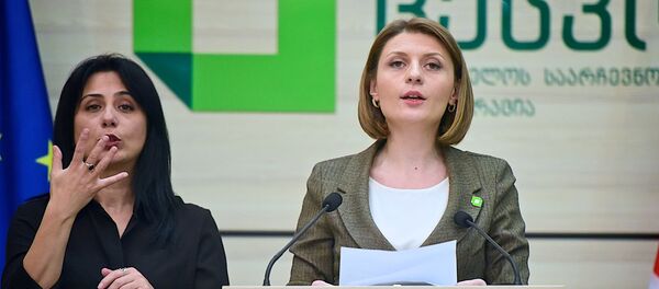 Cпикер Центризбиркома Грузии Анна Микеладзе на брифинге - Sputnik Грузия