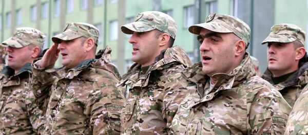 Утро грузинских военных началось с гимна - Sputnik Грузия