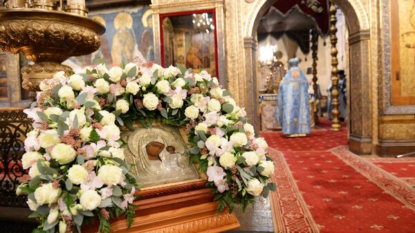 Казанская икона Божией Матери в храме Христа Спасителя - Sputnik Грузия