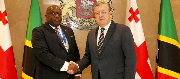 премьер-министры Грузии и Федерации Сент-Китс и Невис Георгия Квирикашвили и Тимоти Сильвестр Харрис премьер-министры Грузии и Федерации Сент-Китс и Невис Георгия Квирикашвили и Тимоти Сильвестр Харрис - Sputnik Грузия