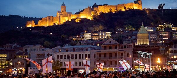 Исторический центр Тбилиси в День ста тысяч мучеников Исторический центр Тбилиси в День ста тысяч мучеников - Sputnik Грузия
