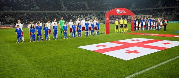 საქართველოსა და მოლდოვის ნაკრებები მატჩის წინ საქართველოსა და მოლდოვის ნაკრებები მატჩის წინ - Sputnik საქართველო