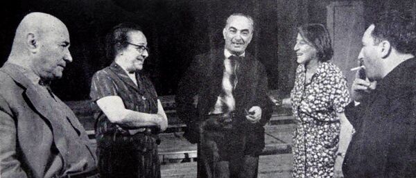 Акакий Хорава, Сесилия Такаишвили, Васо Годзиашвили и Верико Анджапаридзе Акакий Хорава, Сесилия Такаишвили, Васо Годзиашвили и Верико Анджапаридзе - Sputnik საქართველო