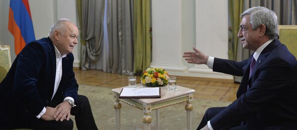 Президент Армении Серж Саргсян желает Sputnik Армения стать самым мощным инструментом распространения собственных идей и честной информации - Sputnik Грузия