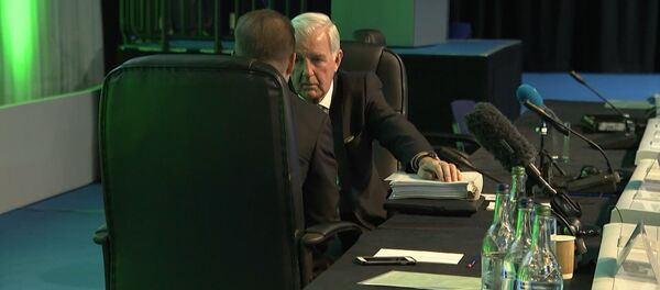 Неформальный разговор руководителей WADA по поводу России. Съемка RT Неформальный разговор руководителей WADA по поводу России. Съемка RT - Sputnik Грузия